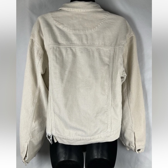 POL  Women's Size Small  Corduroy Jacket Button Front Frayed Cut Hem - Picture 2 of 11